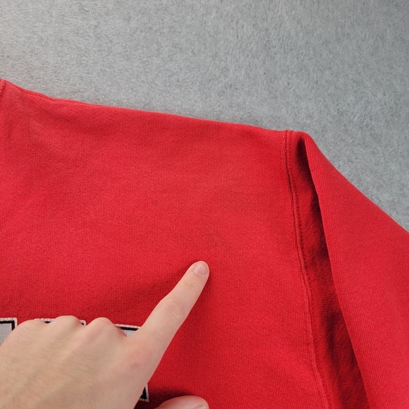 Vintage Galt Sand Mens Size L Ohio State Buckeyes Crewneck Red Sweatshirt OSU - Picture 10 of 13